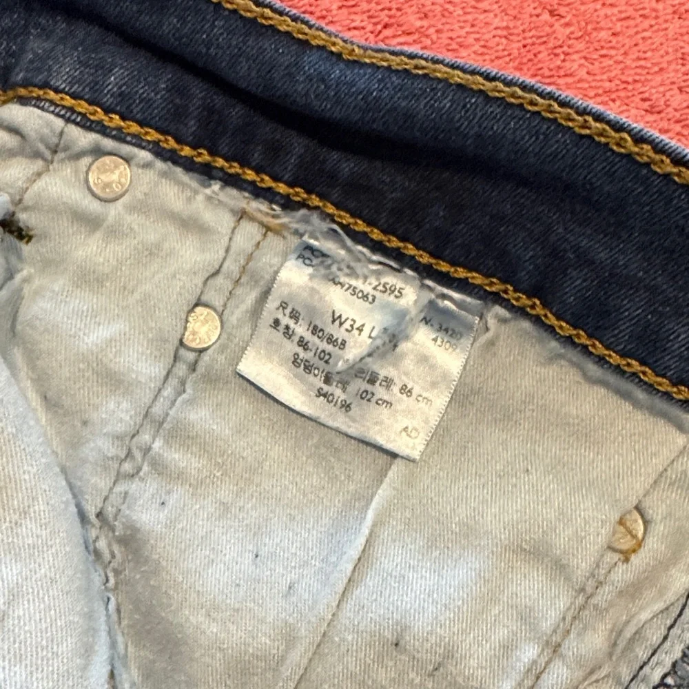 Slim Straight Men's Jeans in Dark Blue - Picture 8 of 9